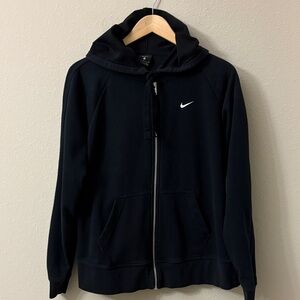 Nike Black Full-Zip Hoodie with Swoosh